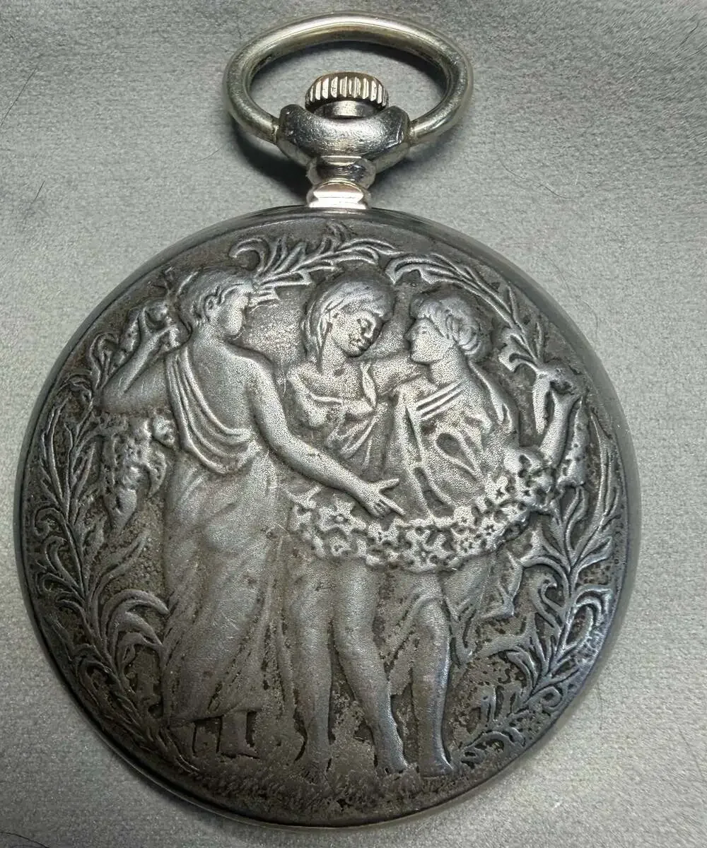 Vintage Molnija Russian Three Graces Mechanical Pocket Watch*Parts/Repair Only*